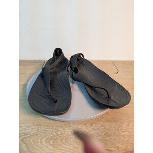 Crocs Sexi Flip Flop Sandals Womens Size 8 Black Serena T-Strap Thong